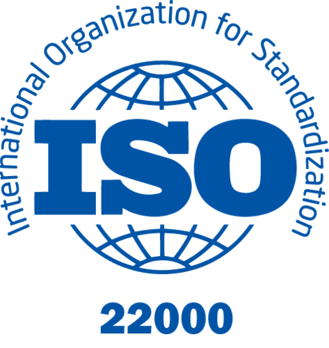 ISO 22000:2018 - Food Safety Management System certification logo