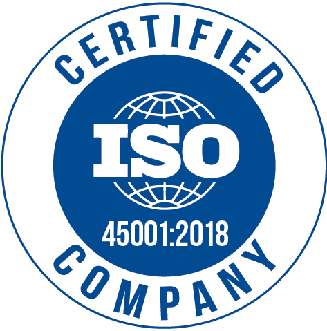 ISO 45001:2018 - Occupational Health and Safety Management System certification logo