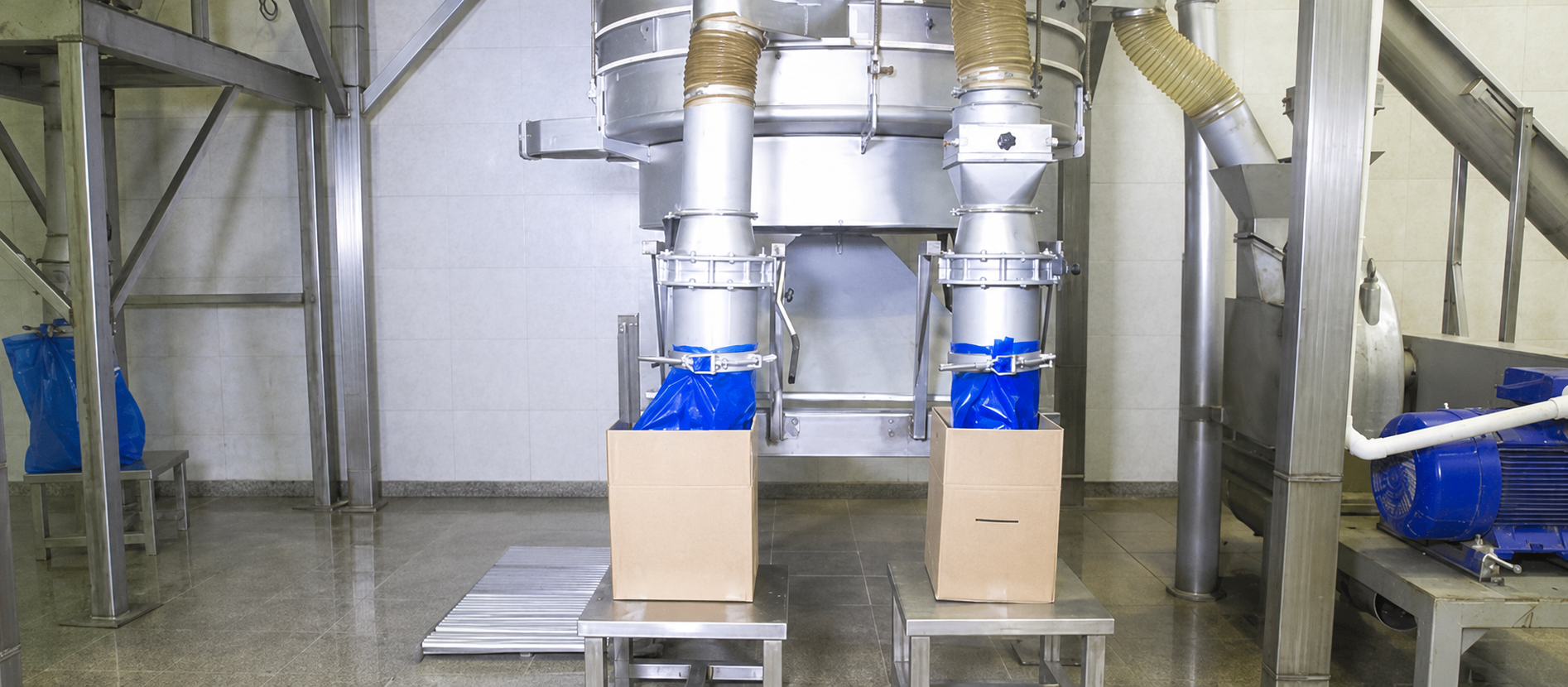 Cutting and granulation line producing graded dehydrated vegetables