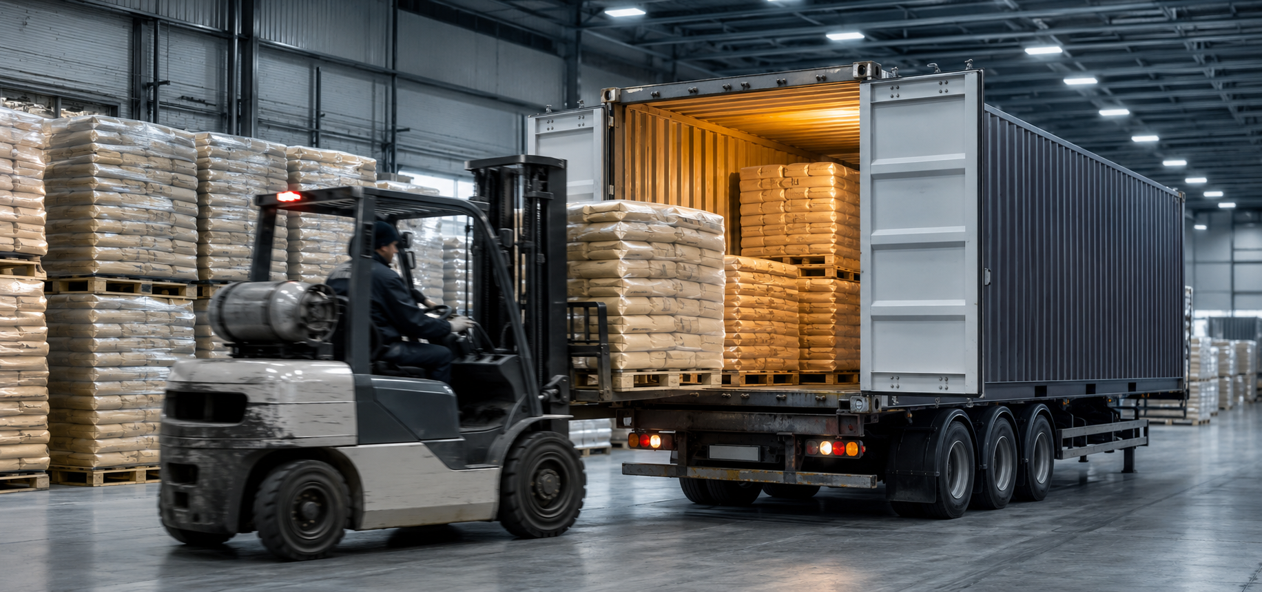 Bar-coded cartons tracked through the warehouse